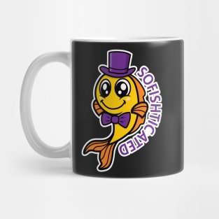 Sofishticated Fish Wearing Bow Tie and Top Hat Mug